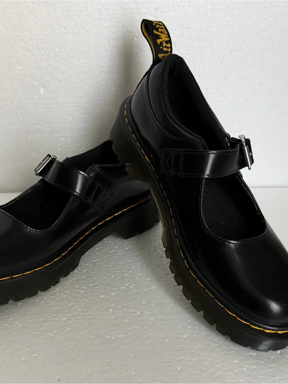 Dr. Martens Jadon Mary Jane Chunky Black Leather Shoes